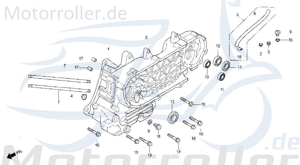 Schlauch - Kurbelgehäuse links DAE-11221-SA1-0001