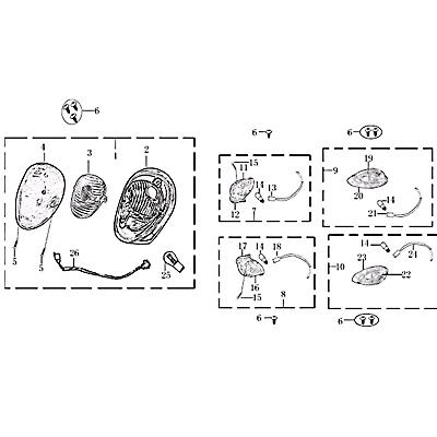 Rex RS Classic 50 Rücklicht mit E Marke E9 Rückleuchte 50ccm 4Takt 706540 Motorroller.de Heckleuchte Hecklicht