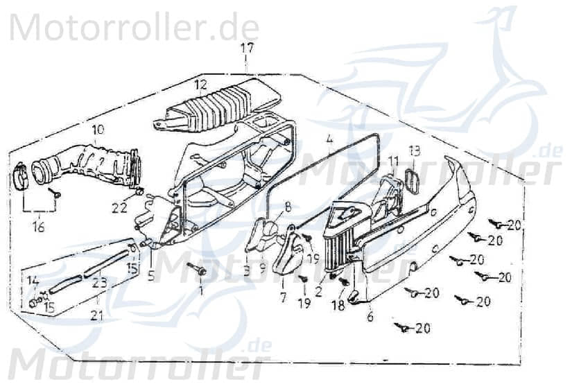 Ansaugrohr für Luftfilter 17257-120-000