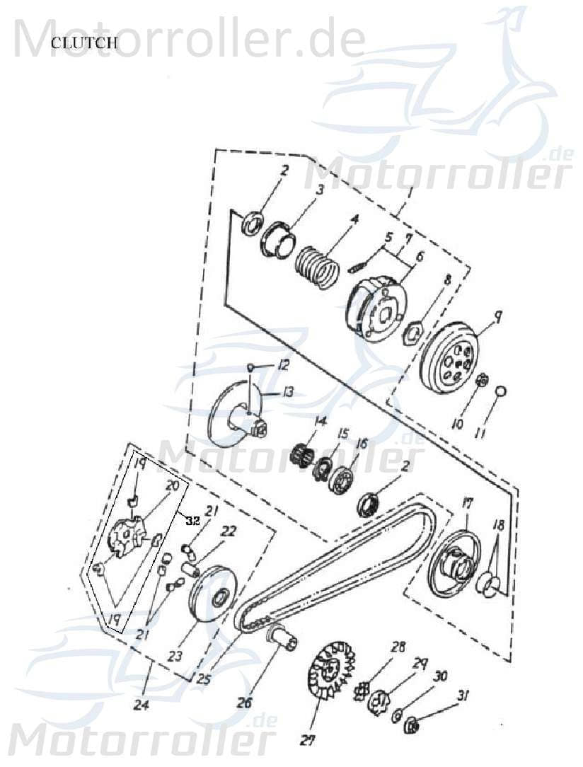 Adly Variomatikgewicht 15x12mm 6g 1 Stück Roller 50ccm 2Takt Motorroller.de Fliehkraftrolle Variomatikgewichte Variorolle Variogewichte Scooter