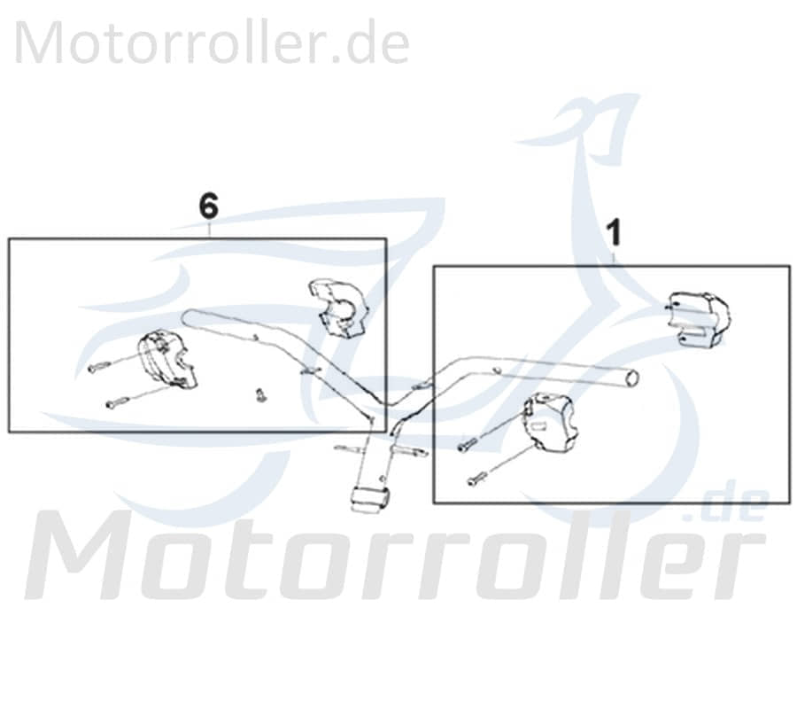 Kreidler Galactica 3.0 LC 50 Schaltereinheit rechts 741484 Motorroller.de Lenkerarmatur Kombischalter Kombi-Schalter Scooter