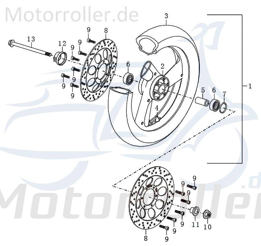 Rex Enduro 125 DD Buchse Hülse Motorrad 125ccm 4Takt 91464 Motorroller.de Distanzhülse Lagerbuchse Distanz-Hülse Distanzbuchse Passhülse Passbuchse