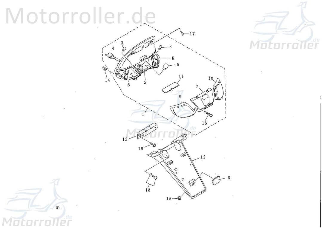 Birne 12V 21W/5W BAY15D 73530 von Motorroller.de