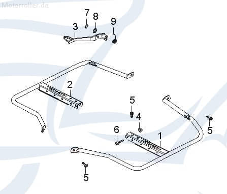 SMC Quad 170 Clip Klemme Klammer 150ccm 4Takt 97011-12010-B Motorroller.de Schelle Klemmschelle Befestigungsschelle Halteklammer Schraubschelle ATV