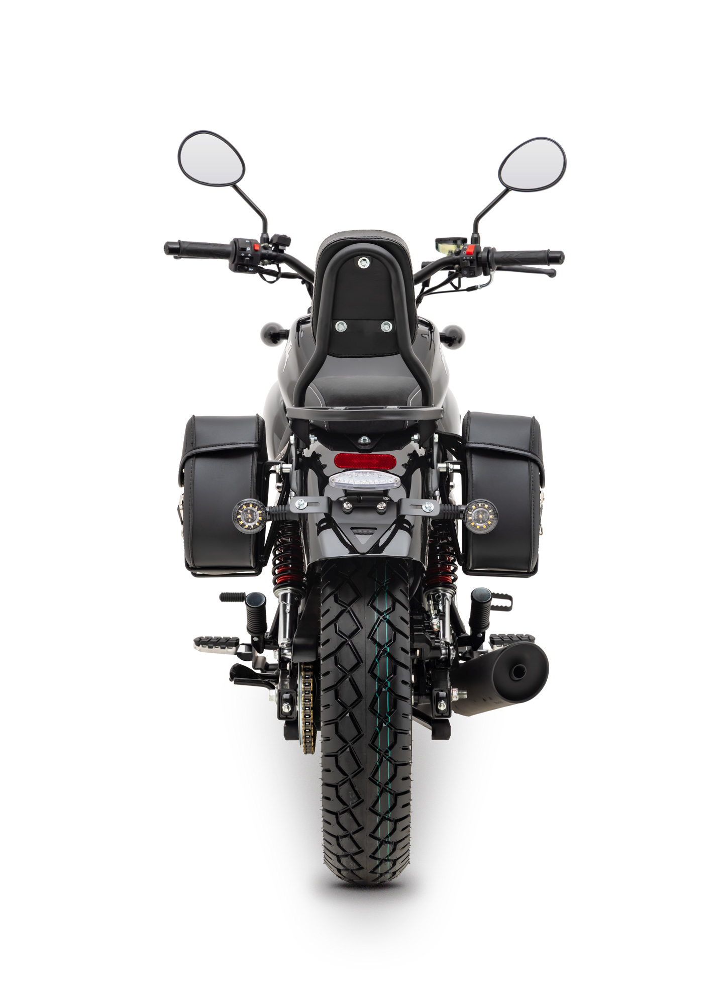 Motorrad Fighter 125 S-RS schwarz 90 km/h Euro 5+ Schaltmoped Chopper 125ccm 4 Takt Leichtkraftrad Krad Kraftrad