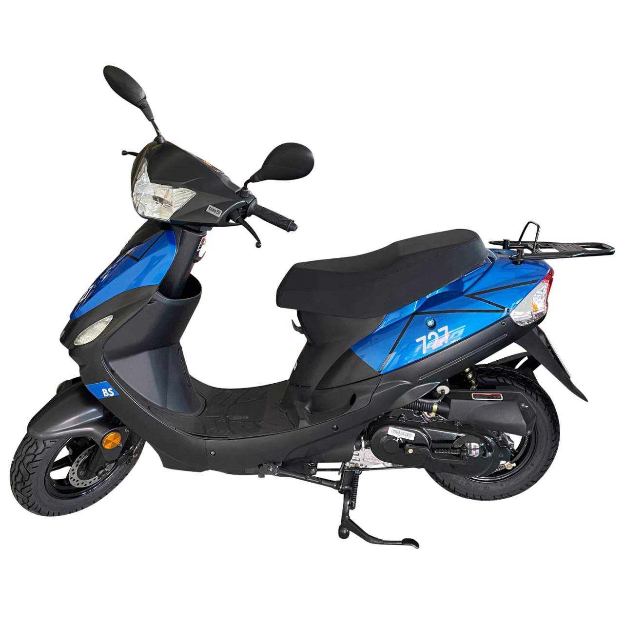 Motorroller GMX 460 Sport R 727 BS 45 km/h 12 Zoll schwarz-blau Euro 5 Mokick Roller Scooter