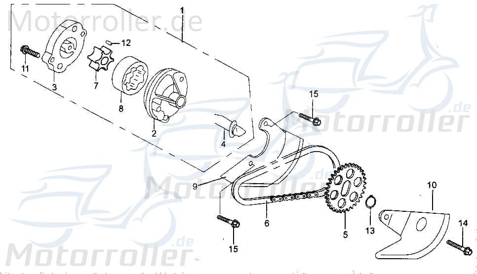 Bundschraube M6x12mm Tongjian Maschinenschraube 250ccm 4Takt Motorroller.de Flanschschraube Flansch-Schraube Maschinen-Schraube Bund-Schraube Buggy