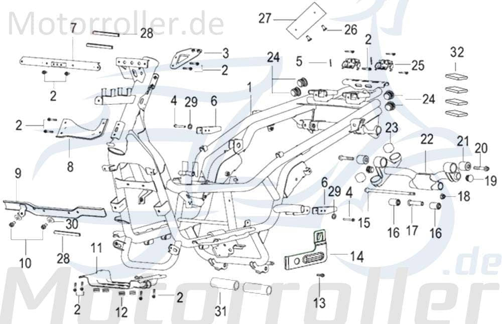 Kreidler Insignio 250 DD Schraube 250ccm 4Takt 58305W200000 Motorroller.de Motoraufhängung Bundschraube Maschinenschraube Flanschschraube Scooter