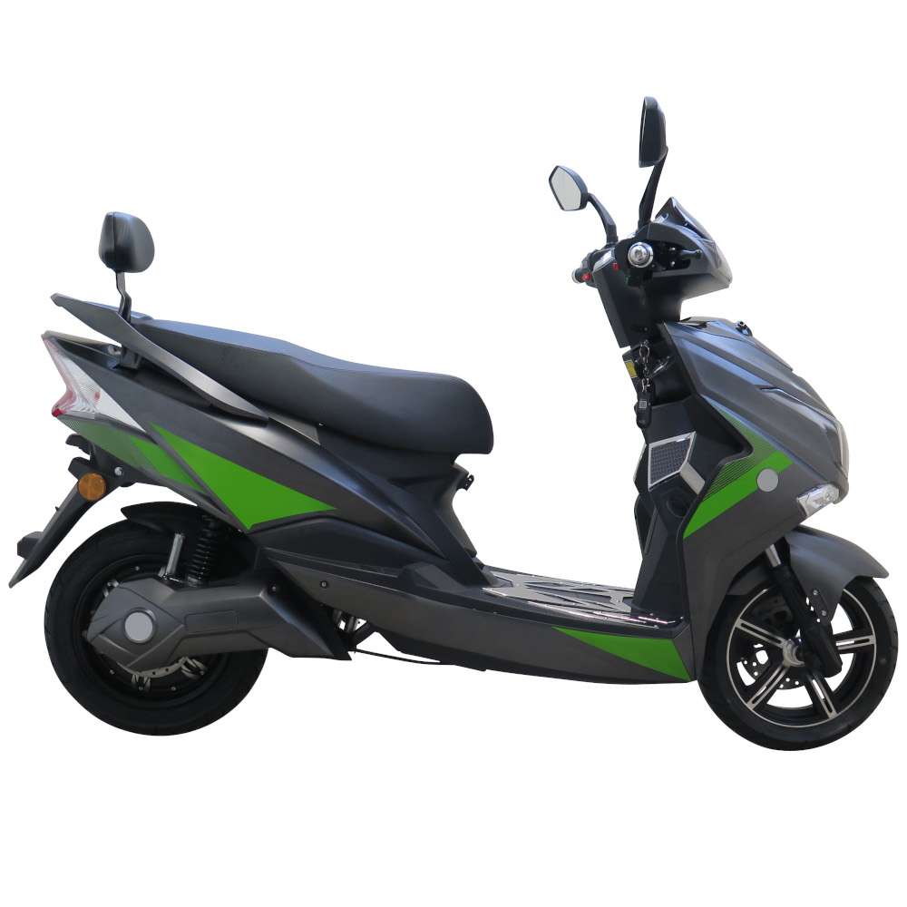 Elektroroller E-Fighter 45 km/h grau-grün E-Scooter E-Roller