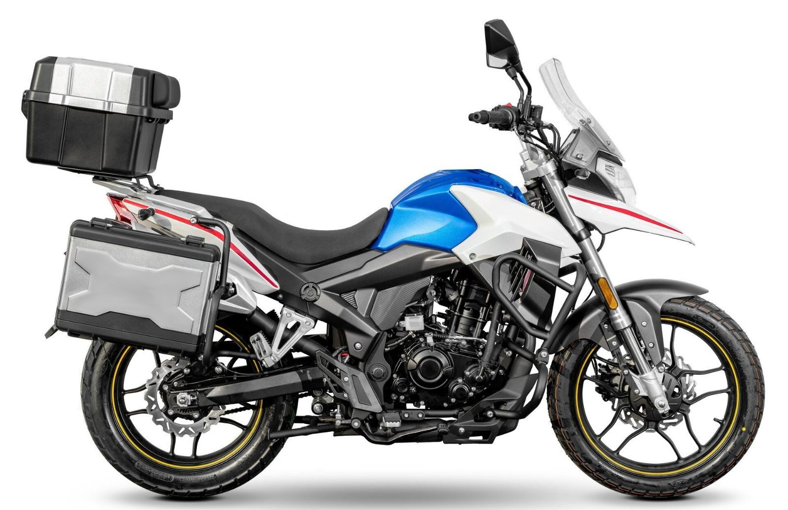 Motorrad Fighter 125 RX1-KS blau-weiß 99 km/h Euro 5+ Schaltmoped Mokick Kleinkraftrad