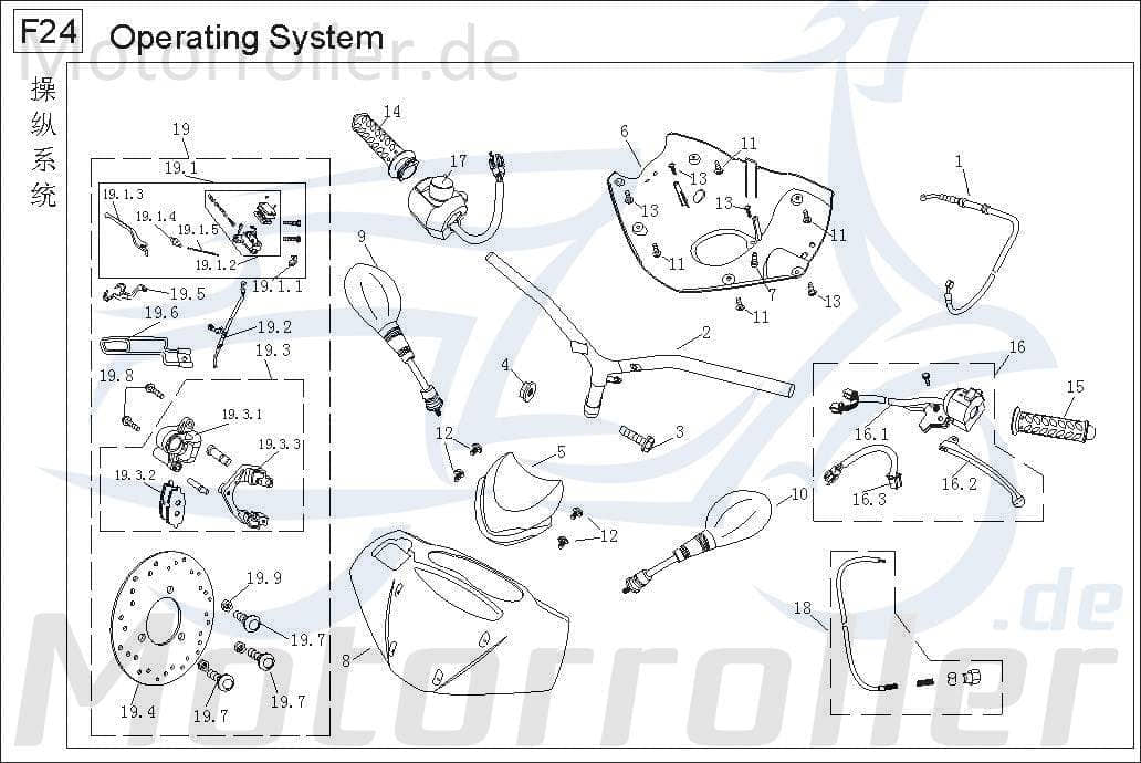 Handbremszylinder oben rechts BAO-404100-TACB-0000