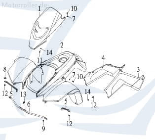 Exploroer Titan 300 Stay Quad ATV 270ccm 4Takt 51556-CEW-00 Motorroller.de Piaggio Vespa ET2 50 UTV Ersatzteil Service Inpektion Direktimport