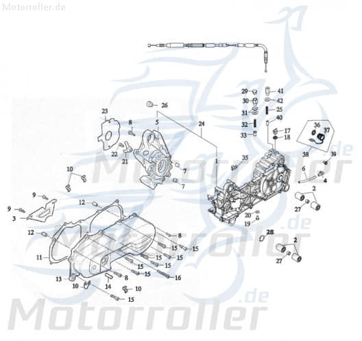 Adly Gummistopfen Kurbelgehäuse liegender Quad 50ccm 2Takt Motorroller.de Minarelli Verschlussstopfen Gummikappe Gummi-Stopfen Pfropfen Dichtstopfen