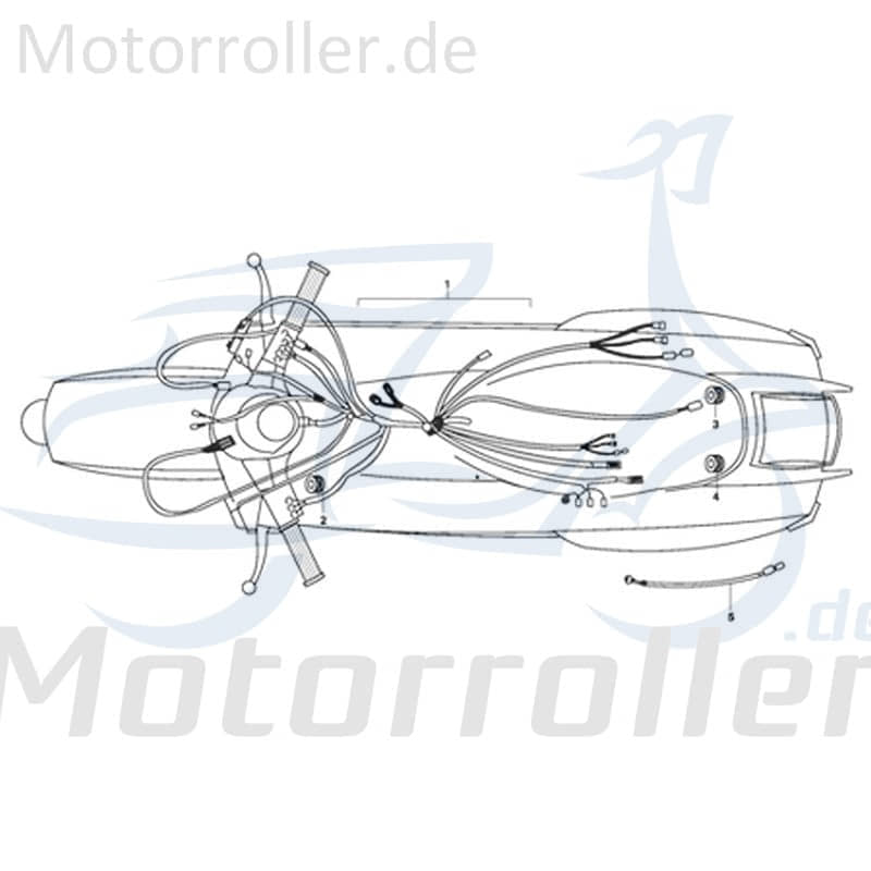 Kabeldurchführung Kreidler STAR Deluxe 4S 125 Scooter 720276 Motorroller.de 125ccm-4Takt STAR Deluxe 4S 200 Moped Ersatzteil Service Inpektion