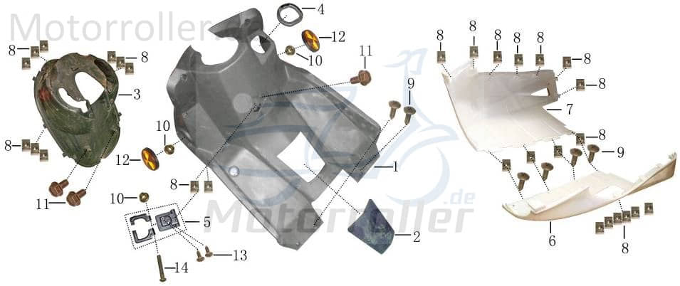 Reflektor Rückstrahler gelb rund D=56mm E-Marke 50ccm 4Takt Motorroller.de Seitenreflektor 152QMI Scooter AGM GMX 450 Sport JSD50QT-13 Ersatzteil