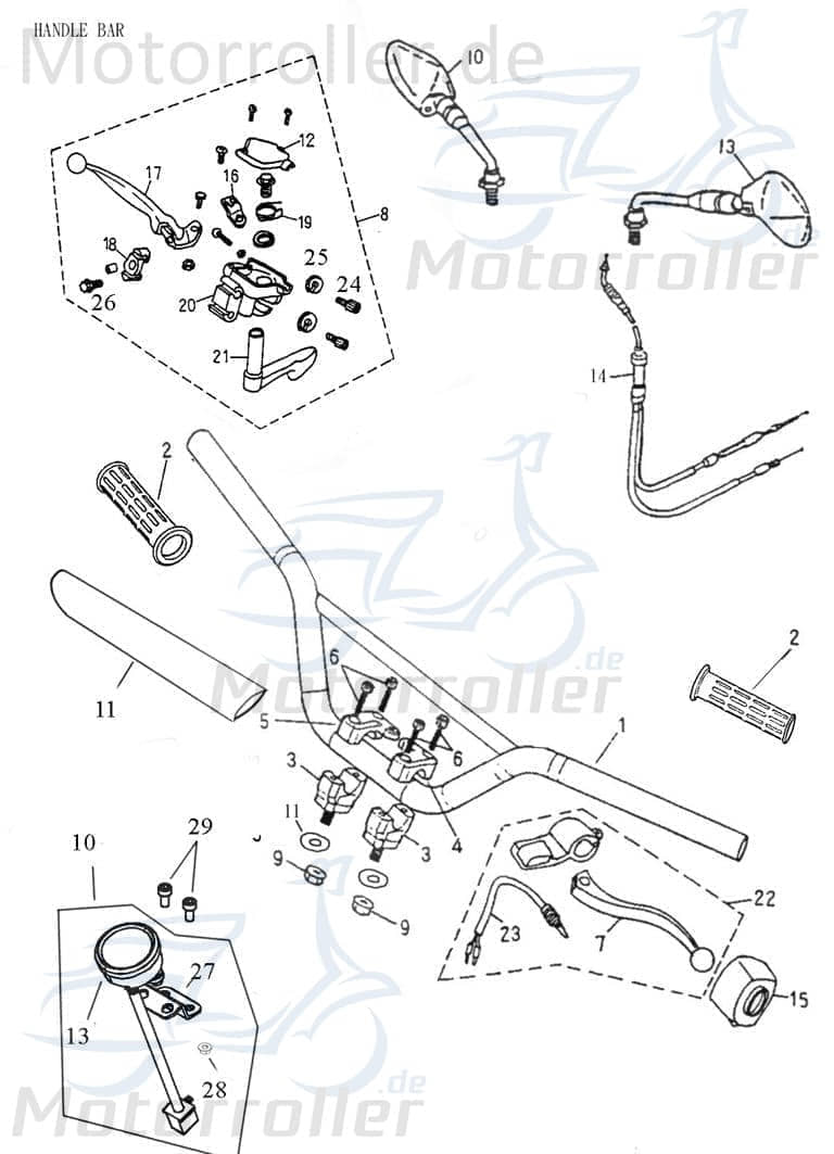 Adly Schraube M6x12mm Innensechskant GK 125 Buggy ATV100 125ccm 4Takt Motorroller.de Innensechskantschraube Maschinenschraube Ersatzteil