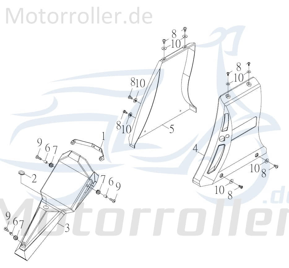 Kreidler F-Kart 170 Kabelschutz 100ccm 4Takt 42129-FLO-00 Motorroller.de 78924 für 100ccm-4Takt Ersatzteil Service Inpektion Direktimport