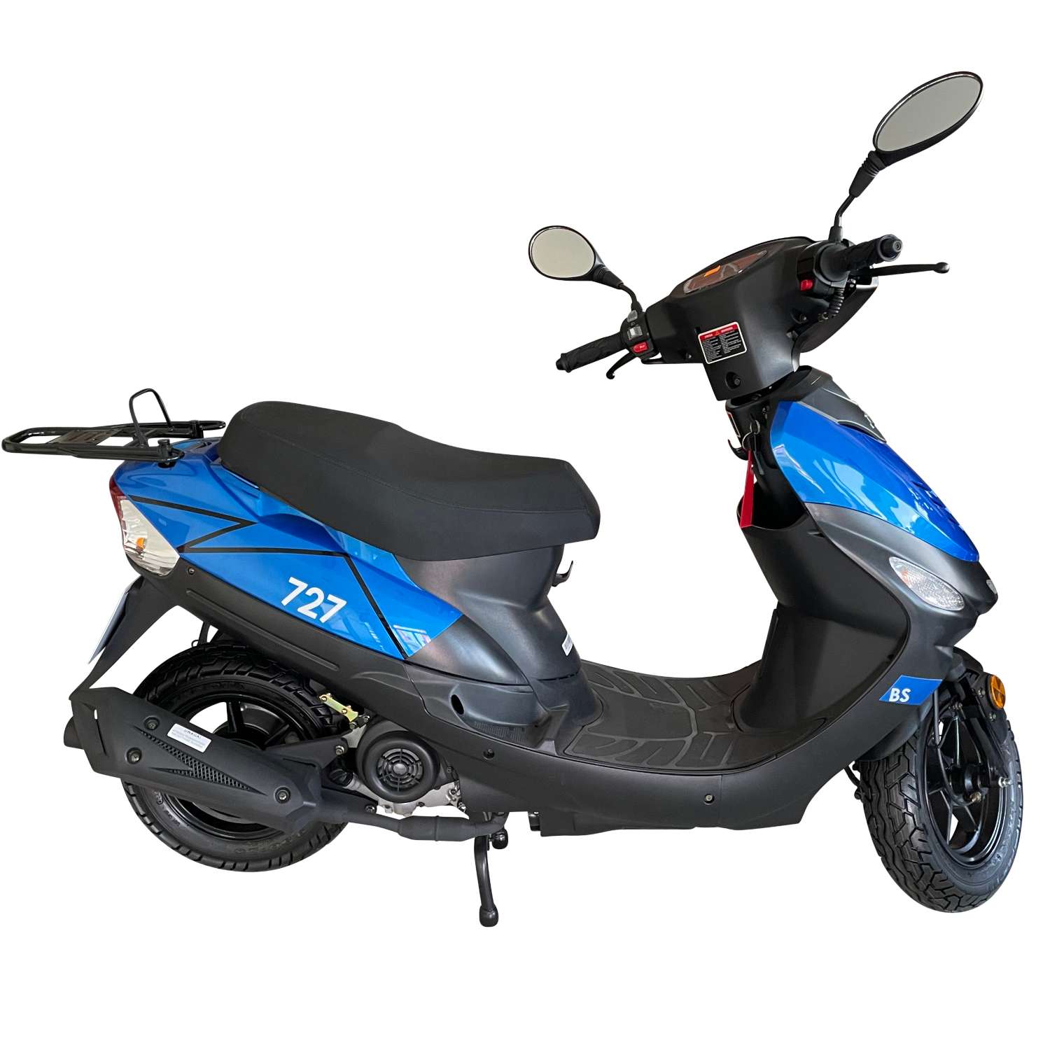 Motorroller GMX 460 Sport R 727 BS 45 km/h 12 Zoll schwarz-blau Euro 5 Mokick Roller Scooter