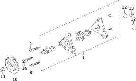 O-Ring Ölpumpe 9x1.5mm Ölpumpe Motorroller Rex RS 87074