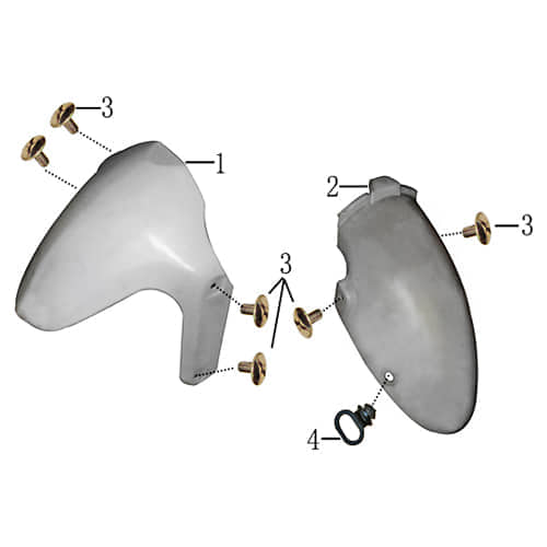 Vorderradabdeckung hinten schwarz AGM-MOTORS (85)