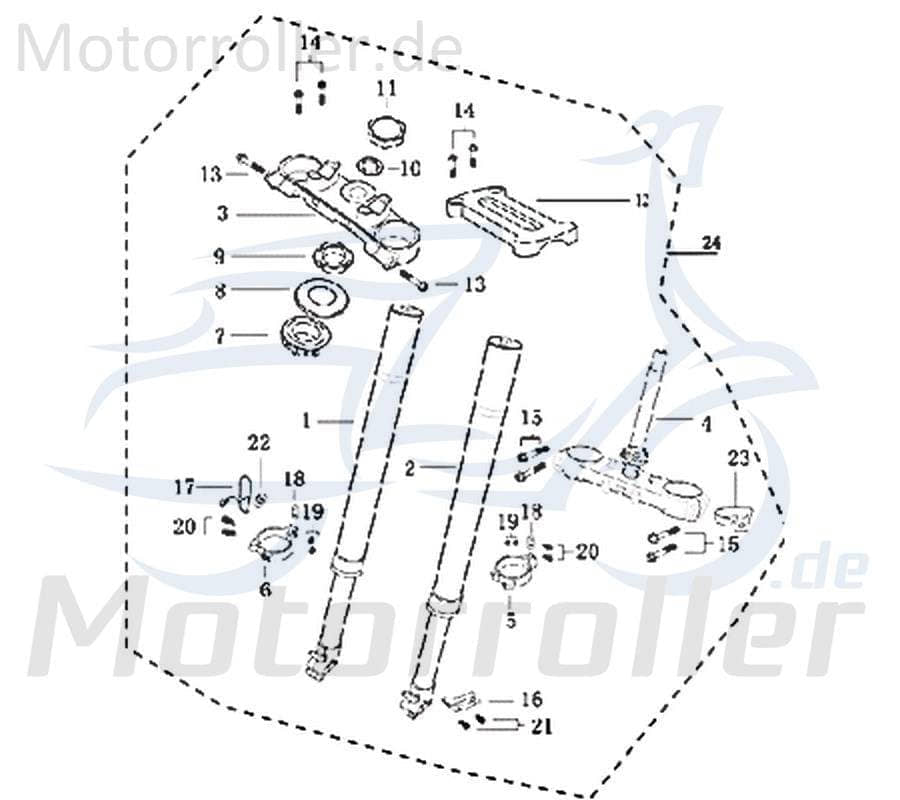 CPI Hutmutter Sechskant-Mutter Hut-Mutter 217-12Y2-001-005 Motorroller.de Abschlussmutter Abschluss-Mutter Scooter Moped Ersatzteil Service Inpektion
