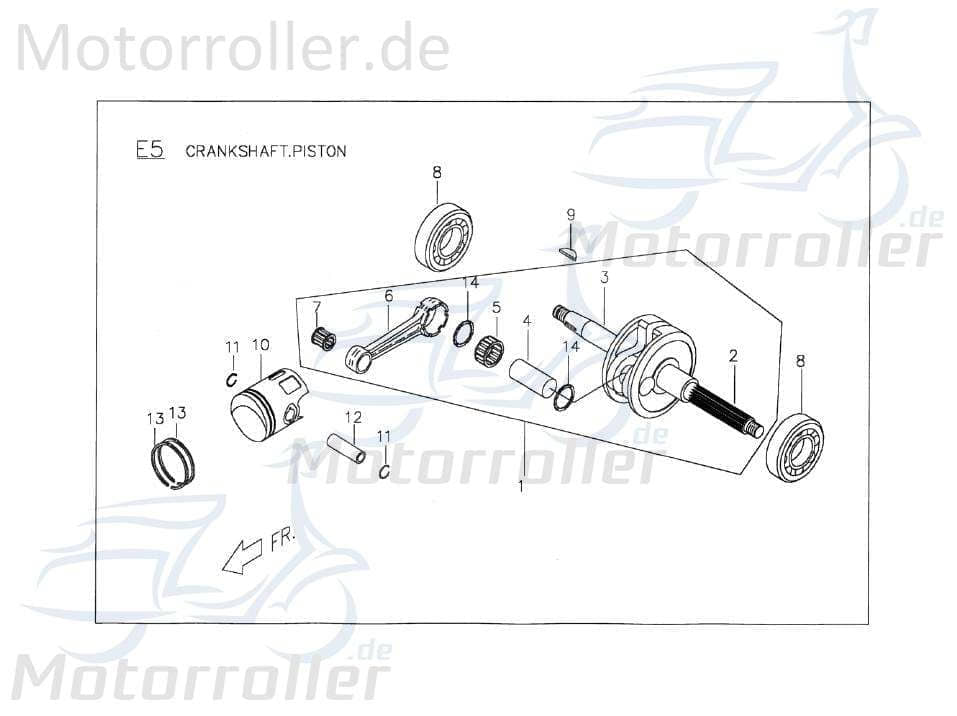 PGO Pleuel T-Rex 110 Kolbenstange Pleulstange 110ccm 2Takt Motorroller.de Kurbelwellenstange PGO 110ccm-2Takt Scooter Ersatzteil Service Inpektion