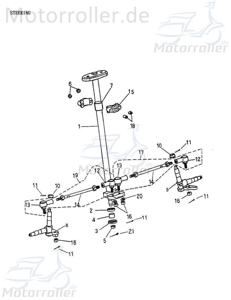 Adly GK 125 Spurstangenkopf Buggy 125ccm 4Takt 44511-145-000 Motorroller.de Spurstangenköpfe Ersatzteil Service Inpektion Direktimport