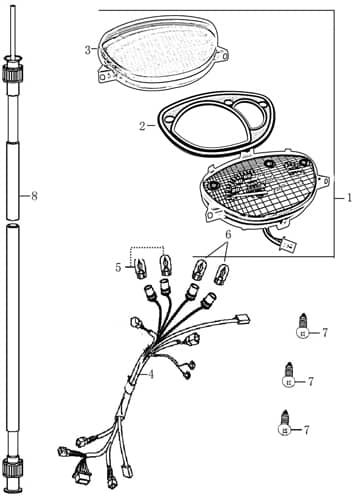 Rex Stratos Montana 50 Kabelbaum Tacho 50ccm 4Takt 706758 Motorroller.de Stromverteiler Kabelbaumverteiler Kabelsatz Kabel-Baum 50ccm-4Takt Scooter