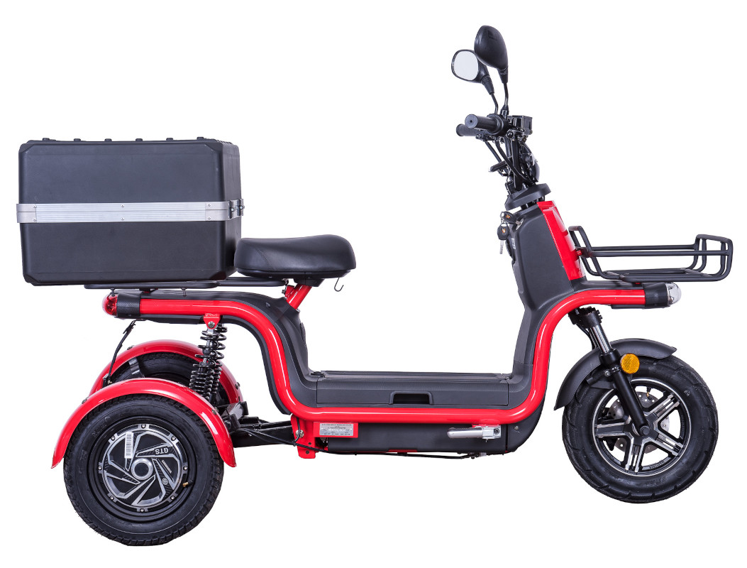 Dreirad Scoody E Trike ZT-29A 45 km/h rot 2x800 Watt Lithium-Ionen Elektroroller E-Scooter E-Roller Dreiradroller