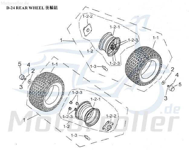 Aeon Cobra 125 Utility Quadreifen 125ccm 4Takt 42811-156-001 Motorroller.de 21x10-8 30F E11 ATV-Reifen Offroadreifen BuggyReifen Geländebereifung UTV