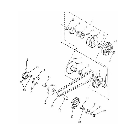 Keilriemen 788x17x28 Bando  Kurzer Motor 25741-YAF-03