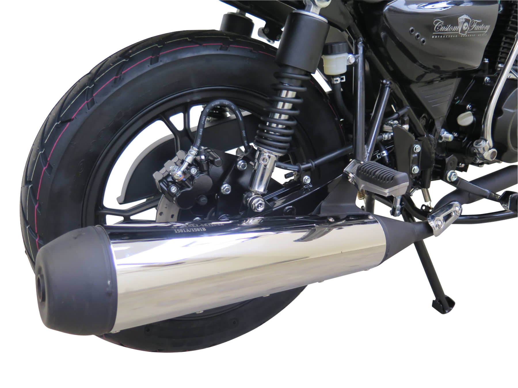 Motorrad Fighter 125 C-S rot 90 km/h Euro 5+ Schaltmoped Chopper 125ccm 4 Takt Leichtkraftrad Krad Kraftrad