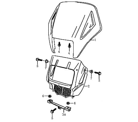 Scheinwerferhalter Scheinwerferverkleidung Enduro 89658