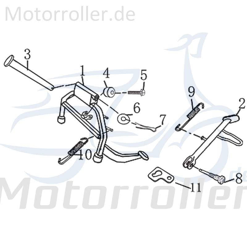 Kreidler Martinique 125 Bolzen Zapfen 125ccm 4Takt 702607 Motorroller.de Hauptständer Stehbolzen Gewindebolzen Gewindestift Arretierbolzen Scooter
