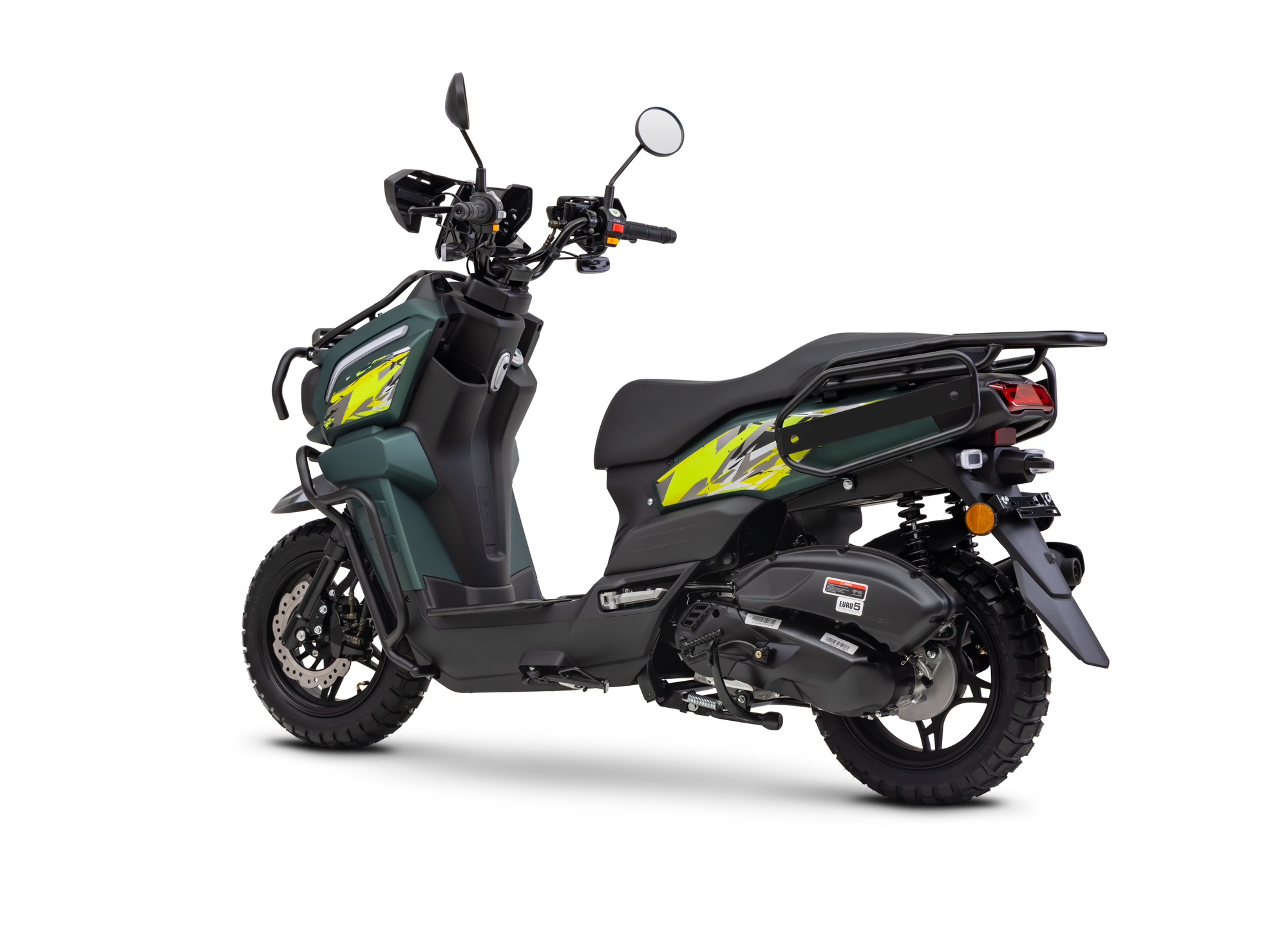 Motorroller Fighter 125 RT grün 85 km/h Euro 5+ Scooter Mokick Roller