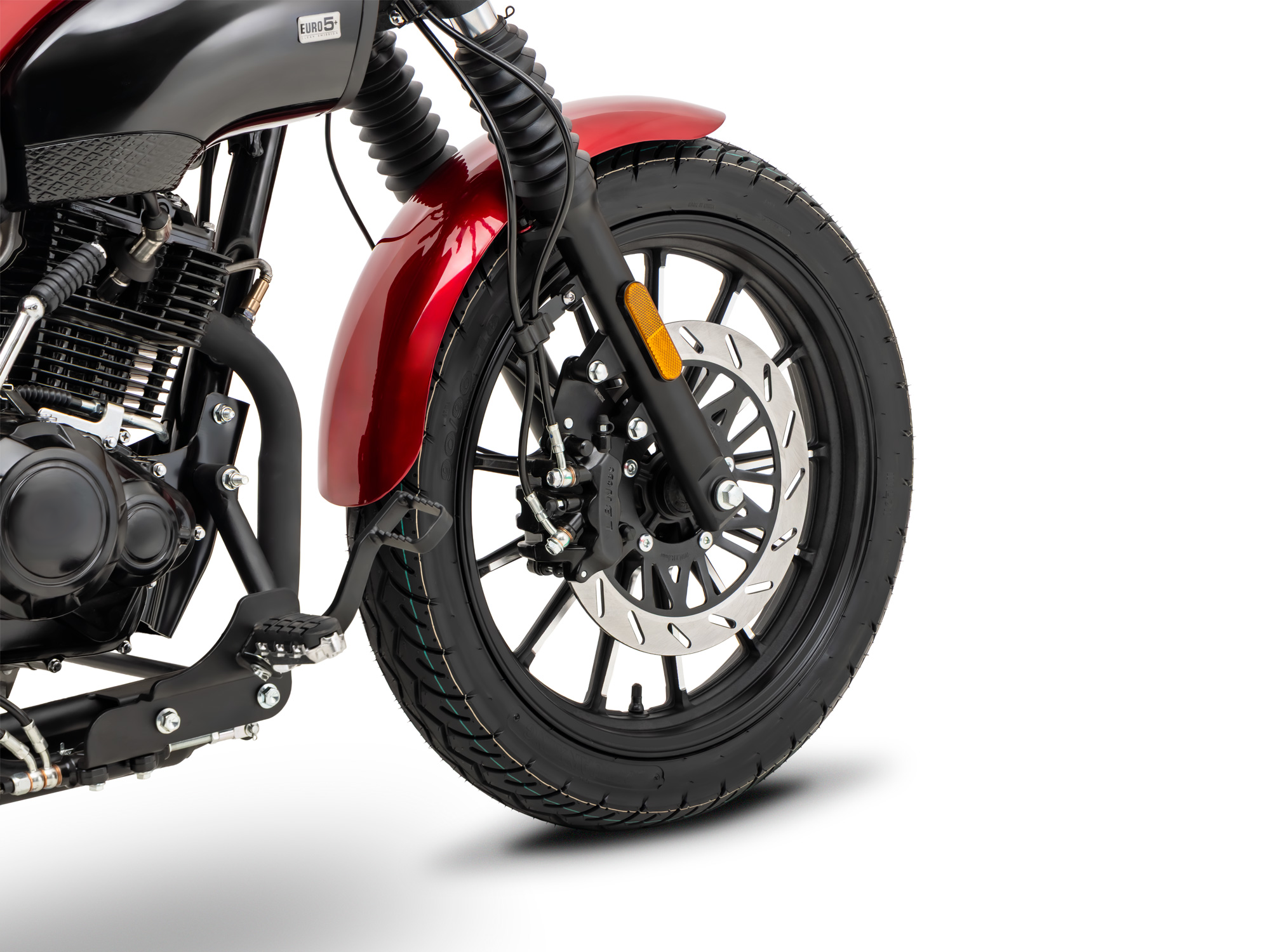 Motorrad Fighter 125 S-RS rot 90 km/h Euro 5+ Schaltmoped Chopper 125ccm 4 Takt Leichtkraftrad Krad Kraftrad