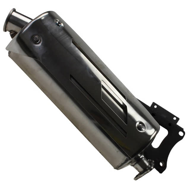 Auspuff Edelstahl kpl E9 KR HH475-B 2T 50cc Halter 7012