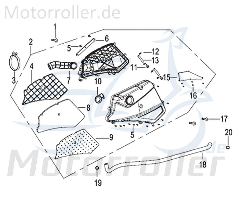 Jonway Insignio 250 DD Schlauch Leitung 250ccm 4Takt 750684 Motorroller.de Kurbelgehäuseentlüftung Gummischlauch Zuleitung Plastikschlauch Ableitung