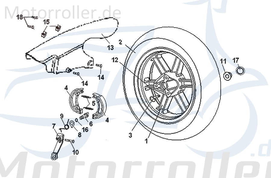 SMC Kappe Felgenventil Generic Zion 125 Schutz B1404Z2011A0 Motorroller.de Verkleidung Blende Deckel Abdeckung Haube Abdeckhaube Schutzhaube Mokick