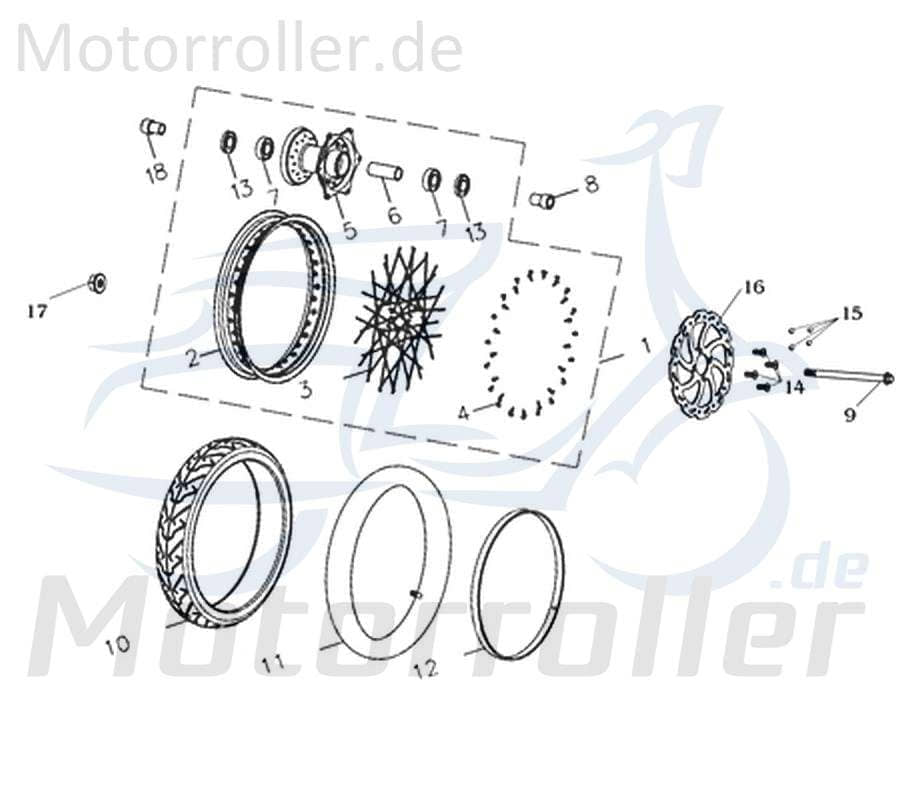 CPI Supermoto 125 DD Speichennippel 125ccm 4Takt Y9B-43272-00-00 Motorroller.de 125ccm-4Takt Motorrad Moped Ersatzteil Service Inpektion Direktimport