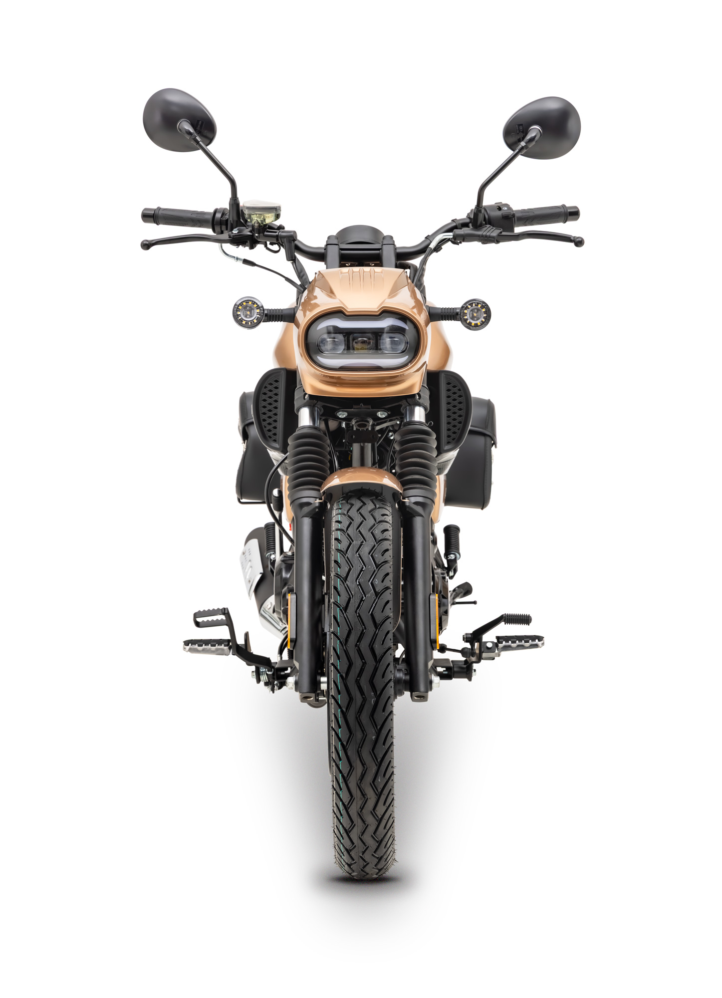 Motorrad Fighter 125 S-RS braun 90 km/h Euro 5+ Schaltmoped Chopper 125ccm 4 Takt Leichtkraftrad Krad Kraftrad