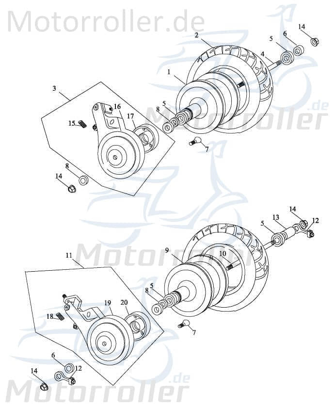 Bremstrommel von Adly 45105-165-000