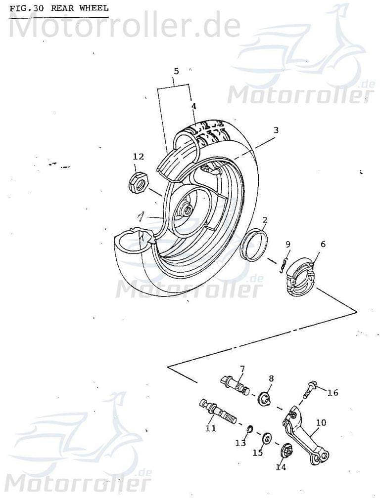 AEON Quad ATV Bremsbacken Satz vorne 125/180ccm 4Takt Motorroller.de Bremsklötze Bremsschuhe Bremsbelagsatz Bremssteine