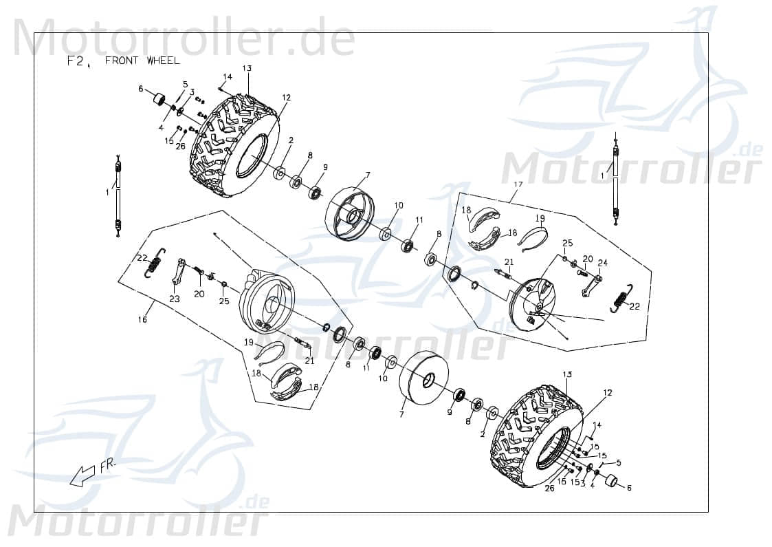 PGO Sechskantschraube M5x24x0.8mm X-RIDER 150 150ccm 4Takt Motorroller.de Befestigung Halter Halterung Flachkopfschraube Sechskant-Schraube Quad ATV