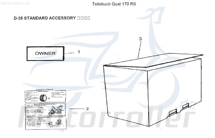 AEON Aufkleber Warning Cobra 180 RS Sticker Quad 180ccm 4Takt Motorroller.de Dekor Dekor-Aufkleber Klebeetikett 125ccm-4Takt ATV UTV Ersatzteil