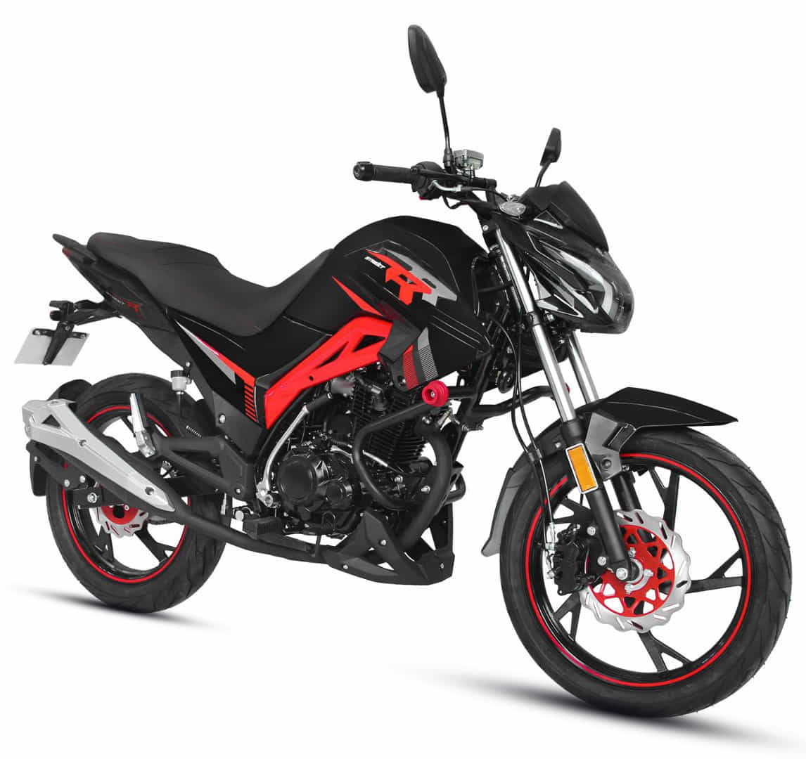 Motorrad Fighter 125 SR-S schwarz-rot Euro 5 125ccm Schaltmoped Leichtkraftrad