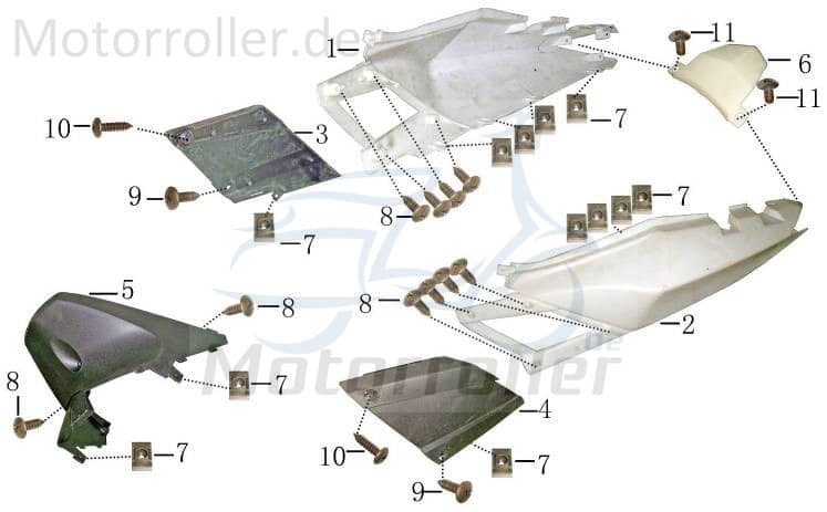 Schraube M6x12mm Kreuzschlitz Rex RS460 BOSTON 8 703839 Motorroller.de Bundschraube Maschinenschraube Flanschschraube Flansch-Schraube Bund-Schraube