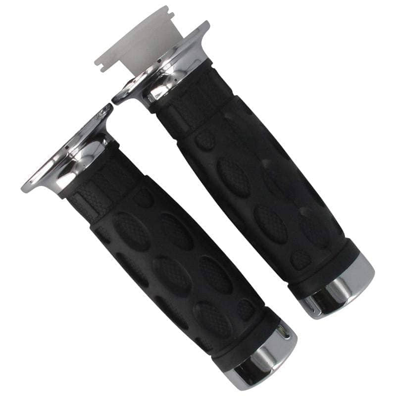 Handgriffgummi Chromendkappe Paar 22-24mm Länge 120mm