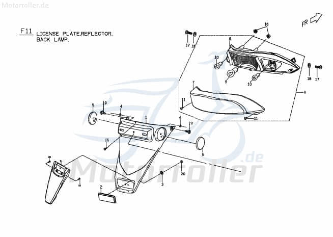 Aufnahme Vorderachse PGO M266F080000 Motorroller.de
