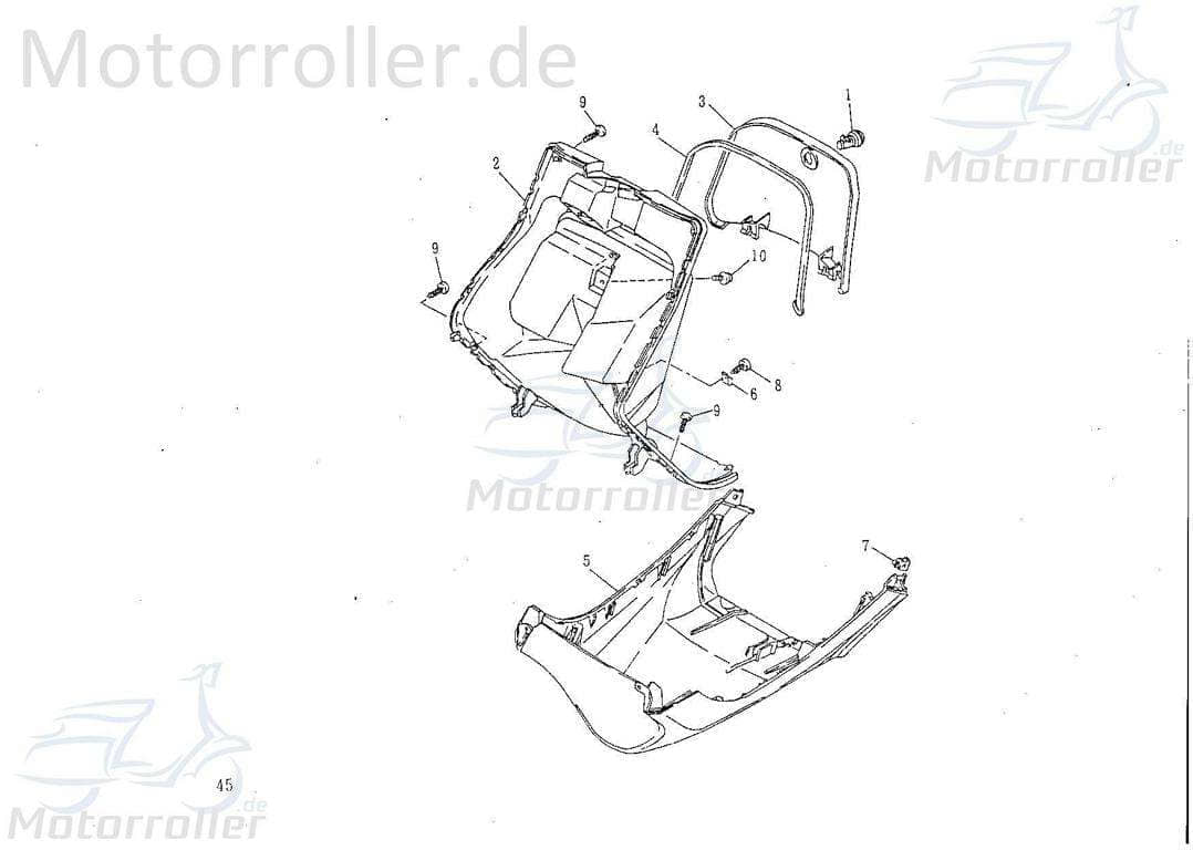 Spritzschutz unten 75526 von Motorroller.de
